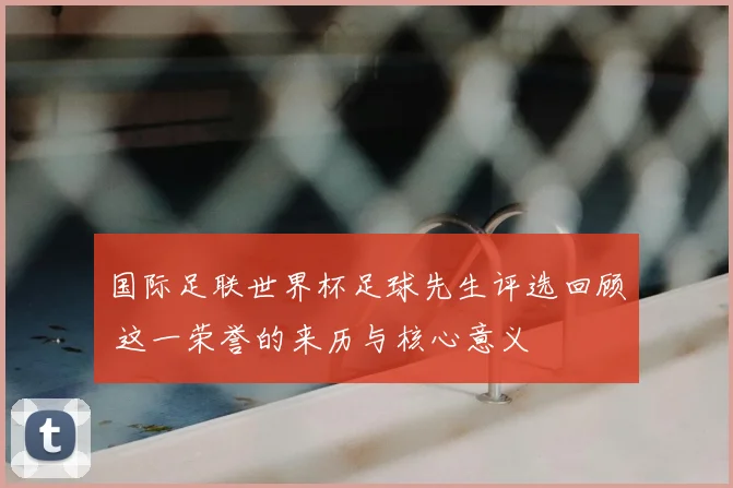 国际足联世界杯足球先生评选回顾 这一荣誉的来历与核心意义