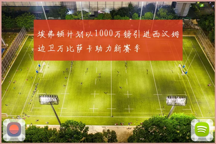 埃弗顿计划以1000万镑引进西汉姆边卫万比萨卡助力新赛季